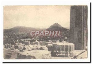 Greece Old Postcard View from the Acropolis Athens Lycabettos