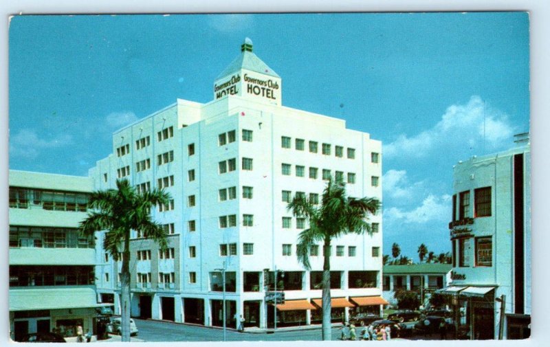2 Postcards FORT LAUDERDALE, Florida FL ~ New River GOVERNOR'S CLUB HOTEL 1950s