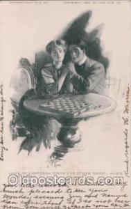 Checkers, Chess Postcard Postcards  