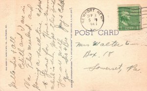Vintage Postcard 1946 Lily Pond Huntington Park Newport News Virginia Harry Cann