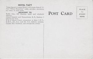 Hotel Taft ~ New York City NY Multi-view Advertising AD Vintage Postcard