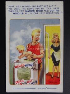 TAYLOR Bamforth & Co: Baby in Washing Machine BATHED THE BABY YET? No.1748