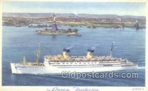 SS Queen Frederica National Hellenic Line, Steamer, Steam Boat, Ship Unused l...