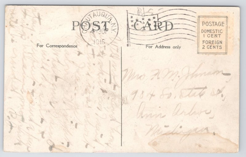 Niagara Falls New York~Bridge from Goat Isle to 3 Sisters Islands~c1910 Postcard