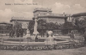 Italian Police At Savona Stabilimento e Teatro Wanda Italy Old Postcard