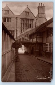 RPPC OUNDLE Talbot Inn courtyard NORTHAMPTONSHIRE England UK W.A. Call Postcard