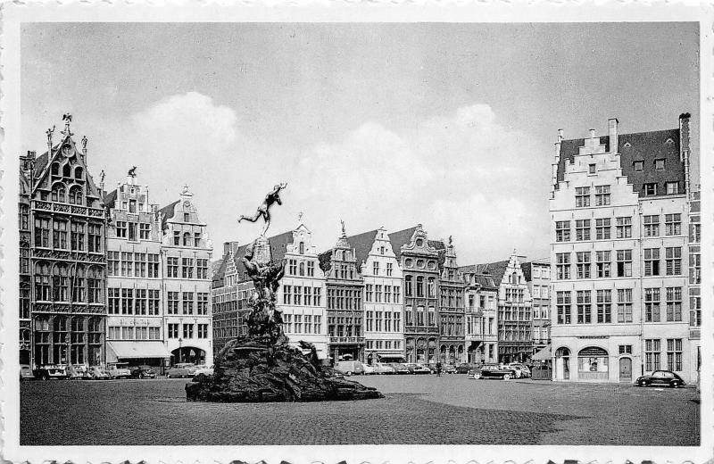BF34691 anvers grand place et fontaine brabo belgium  front/back scan