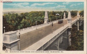 Postcard Washington Street Bridge Brandywine Creek Wilmington DE