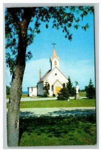 Vintage 1960's Postcard St. John's Catholic Church US 25 Forestville Michigan