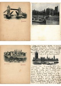 U.K. GREAT BRITAIN SMALL SIZE 68 Vintage postcards Mostly pre-1920 (L2312)