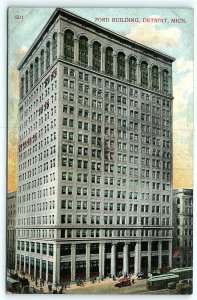 Postcard MI Detroit Ford Building Pre 1920 B23