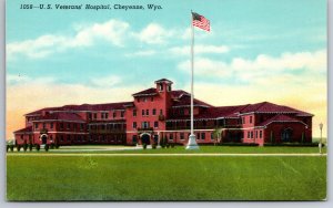 Military~US Veterans' Hospital Cheyenne Wyoming~Vintage Postcard
