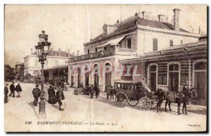 Old Postcard Clermont Ferrand station