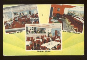 Irwin, Pennsylvania/PA Postcard, Dining Rooms & Lounge, Colonial Manor Hotel