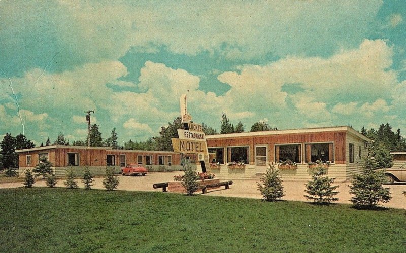 Vintage Locke's Motel & Restaurant, Seney, Michigan Postcard P132