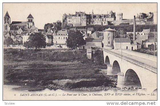 Le Pont Sur Le Cher, Le Chateau, XVI et XVII Siecles, et l'Eglise, Saint-Aign...