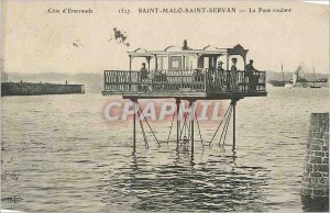 Postcard Old Saint Malo Saint-Servan Emerald Coast Bridge Rolling