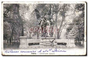 Old Postcard The Paris Auteuil fountain