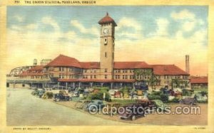 Union Station, Portland, OR, Oregon, USA Train Railroad Station Depot 1941 cr...