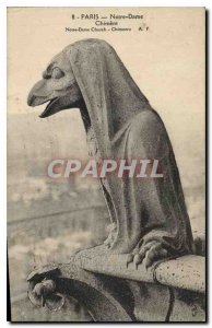 Postcard Old Paris Notre Dame Chimere