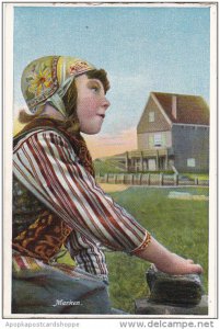 Netherlands Marken Girl In Traditional Costume