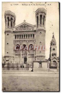 Old Postcard Lyon Basilica of Notre Dame de Fourviere