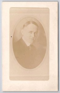 RPPC Gentleman Portrait Photo Of CDV Portrait c1918 Postcard J37