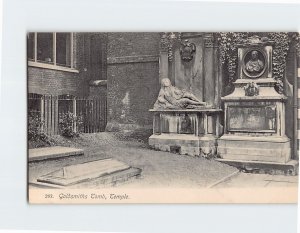 Postcard Goldsmiths Tomb Temple London England