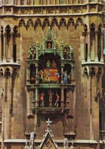 Germany Muenchen Glockenspieel Im Rathaus 1977