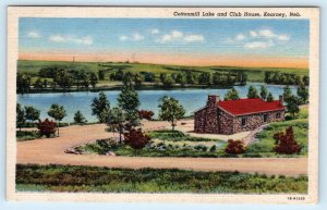 KEARNEY, Nebraska NE ~ Cottonmill Lake CLUB HOUSE 1943 Buffalo County Postcard