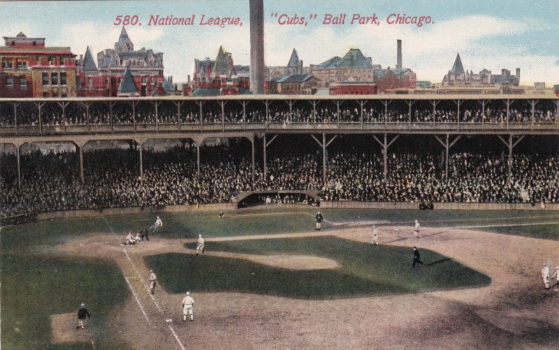 Postcard Chicago National League Cubs Ball Park Early 1900's Unused #580 Acmegra