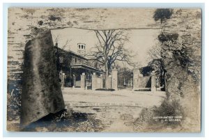 c1905 Harvard Gateway & Harvard Hall Cambridge MA RPPC Photo Antique Postcard 