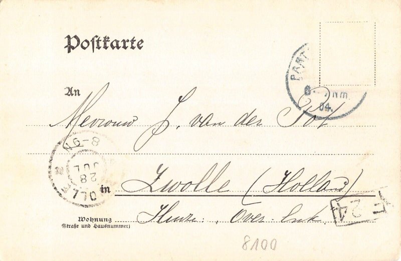 Germany 1904 Partenkirchen Alpspitze Zugspitze Waxenstein Mountain postcard