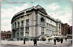 Technical School Liverpool England Street View Campus Building Postcard