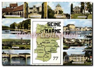 Modern Postcard Souvenir De Seine Et Marne