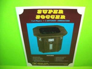 Westlake Systems SUPER SOCCER Original Video Arcade Game Flyer Vintage Retro Art