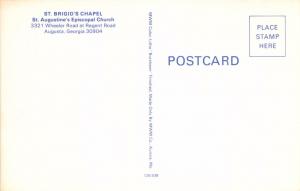 AUGUSTA GA ST BRIGID'S CHAPEL~ST AUGUSTINES EPISCOPAL CHURCH POSTCARD 1960s