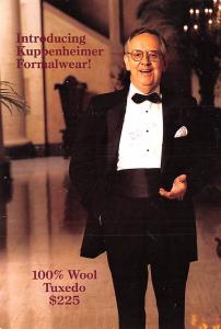 Kuppenheimer Formalwear Advertising 1989 light stamp mark on front