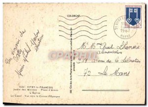 Modern Postcard Vitry le Francois Jardin des Minimes Place d & # 39armes L & ...