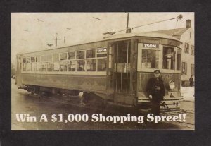 PA Trolley Car Streetcar Bethlehem Pennsylvania Postcard Station Outlet Mall AD