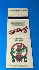 Vintage Matchbook Cover Schmidt's Sausage Haus & Restaurant Columbus, Ohio MB157
