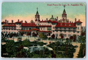 St Augustine Florida FL Postcard Hotel Ponce De Leon Birds Eye View 1910 Vintage
