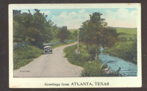 GREETINGS FROM ATLANTA TEXAS VINTAGE POSTCARD