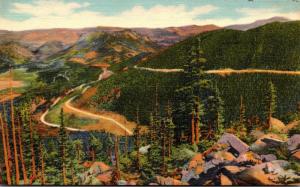 Colorado Rocky Mountains Loops In Trail Ridge Road Above Hidden Valley and Ho...