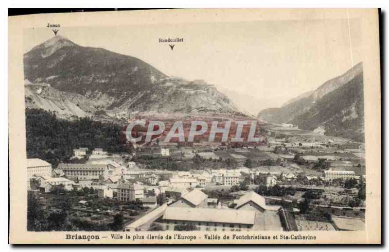 Postcard Old City Briancon highest of Europe Valle Fontchristiane and St. Cat...