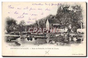 Postcard Old Surroundings Avallon Pontauber Route La Vallee du Cousin