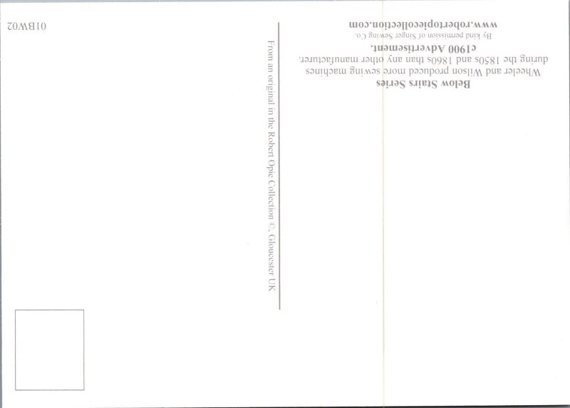 Advertising Postcard - Wheeler & Wilson Sewing Machines, Robert Opie RR22307