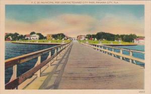 Florida Panama City Municipal Pier Looking Toward City Park