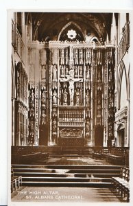 Hertfordshire Postcard - The High Altar - St Albans Cathedral - RP    MB2014