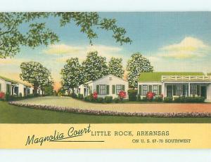 Unused Linen MAGNOLIA COURT MOTEL Little Rock Arkansas AR u7734